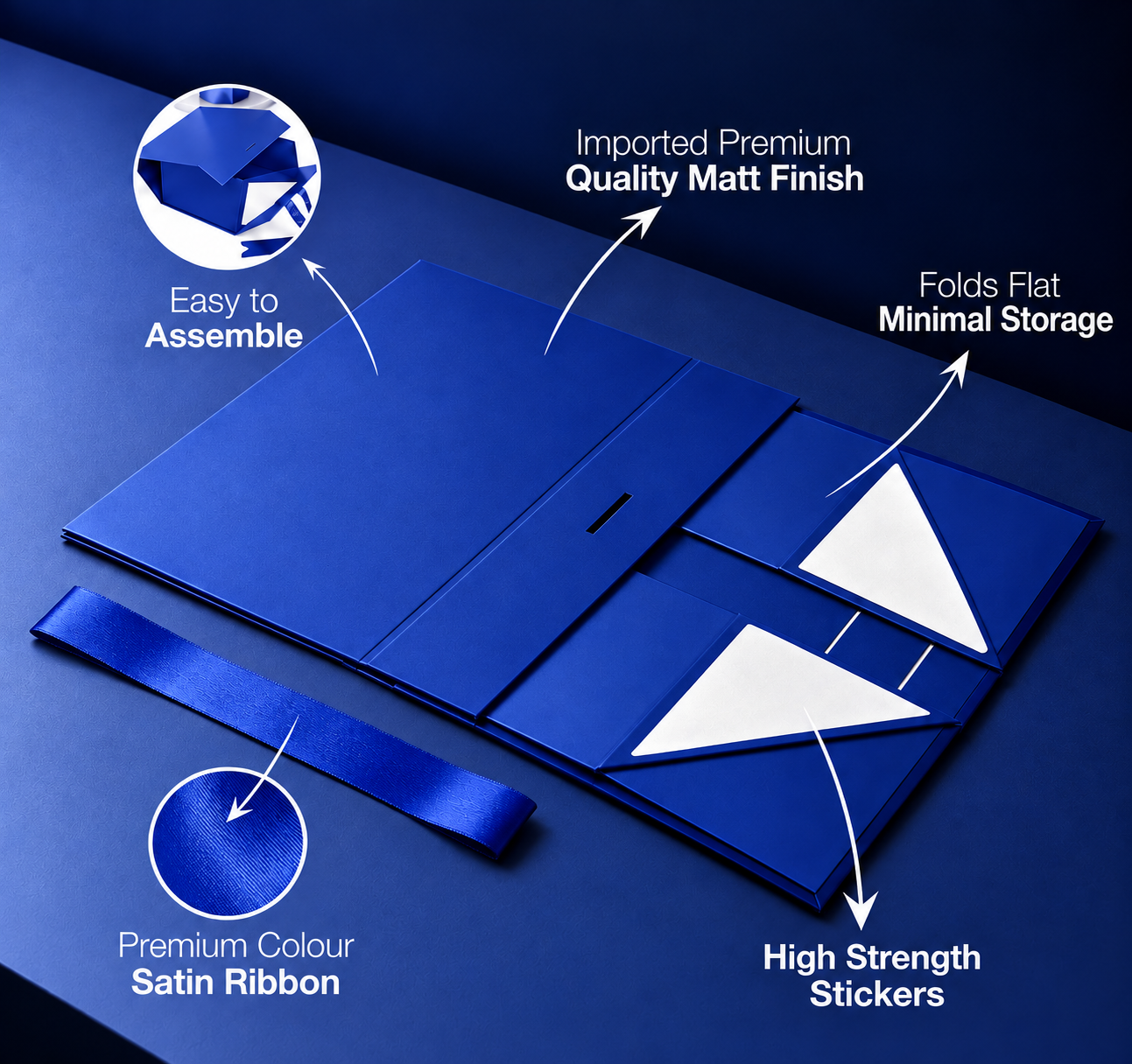 Peacock Blue Collapsible Paper Box — photo 2