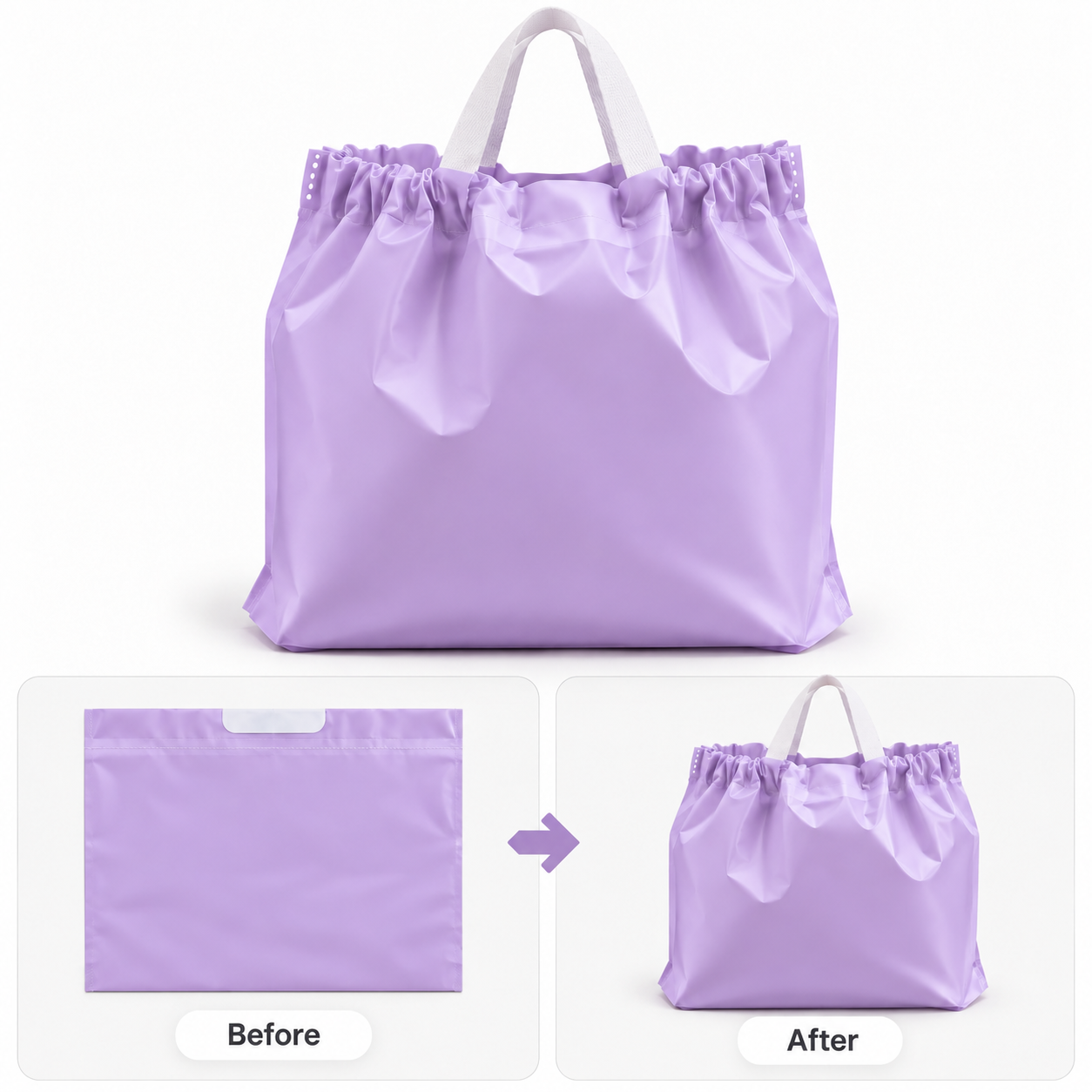 Drawstring Frosted Korean Bag — photo 2
