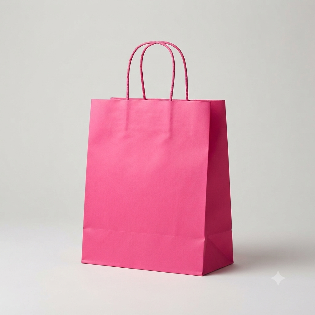 Hot Pink Paper Bag