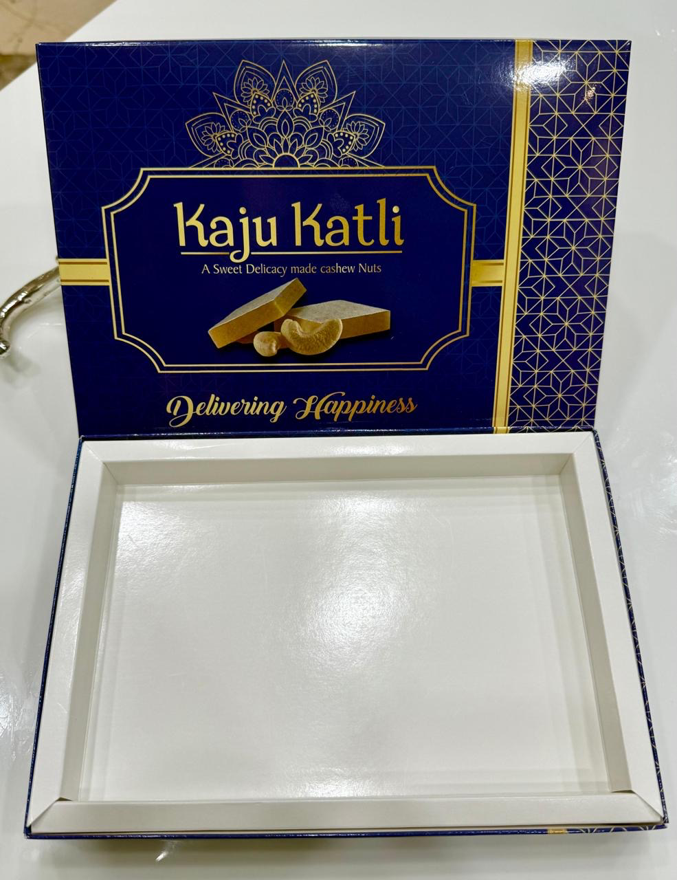 Blue Kaju Katli Box